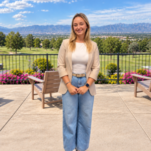 Sunny Mountain Terrace Portrait